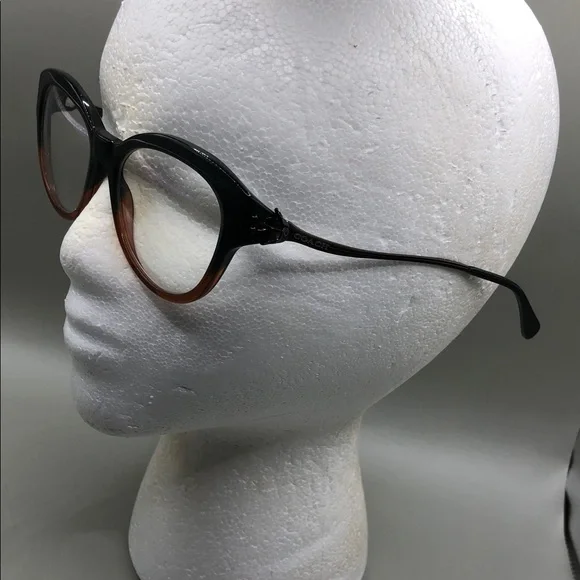 Coach Black Amber Glitter Gradient Frame Glasses HC6093 5490 52-17-135 Cat Eye - Picture 10 of 10